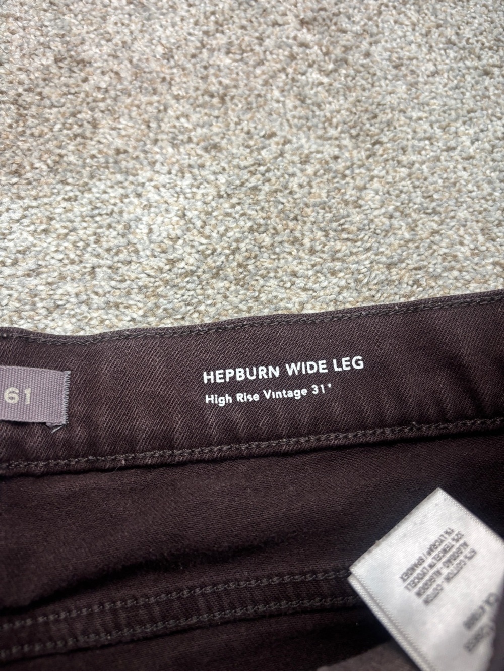 DL 1961 Hepburn Wide Leg High-Rise Vintage Dark Cocoa Brown Jeans Size 29 - Picture 8 of 14